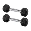 Par Halteres 2kg +2kg Dumbbell Sextavado Emborrachado Pegada Cromada Gallant (GDB02F3B-PT)