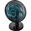 Ventilador de Mesa Cadence Refresh Turbo Pro 6 Pás Preto e Azul VTR420 220V